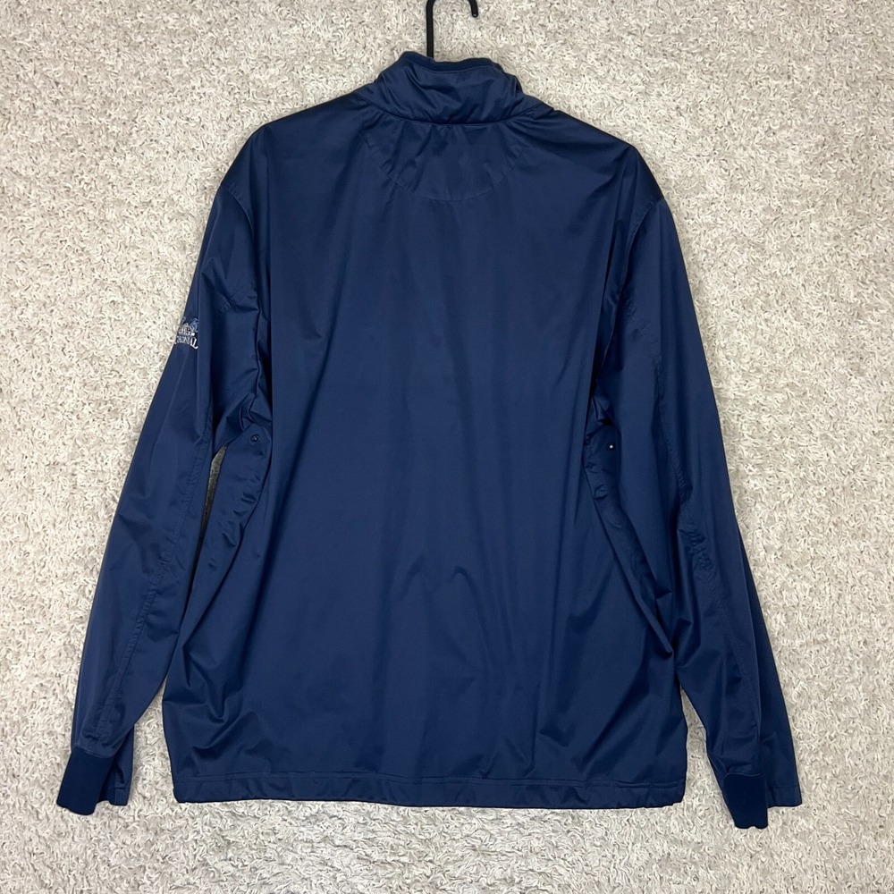 Polo Golf Ralph Lauren Windbreaker Jacket Mens Large Blue 1/4 Zip Button Casual - Picture 9 of 11